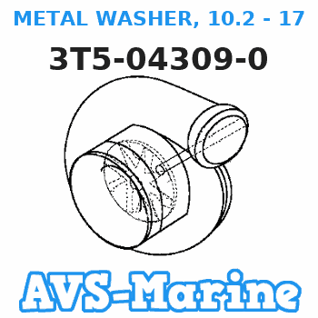 3T5-04309-0 METAL WASHER, 10.2 - 17 - 2 Tohatsu 