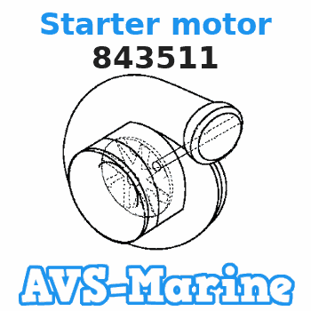 843511 Starter motor Volvo Penta 
